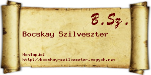 Bocskay Szilveszter névjegykártya